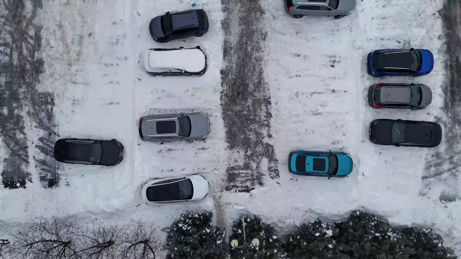 Rozbiórka budynku przy PRzasnyskiej 6A, widoczna z lotu ptaka